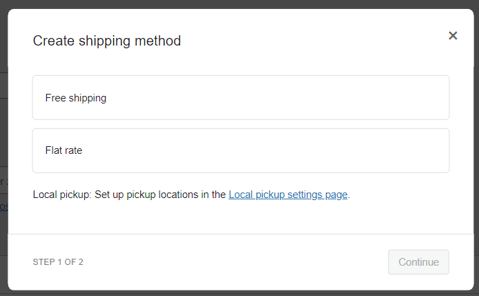 create shipping method