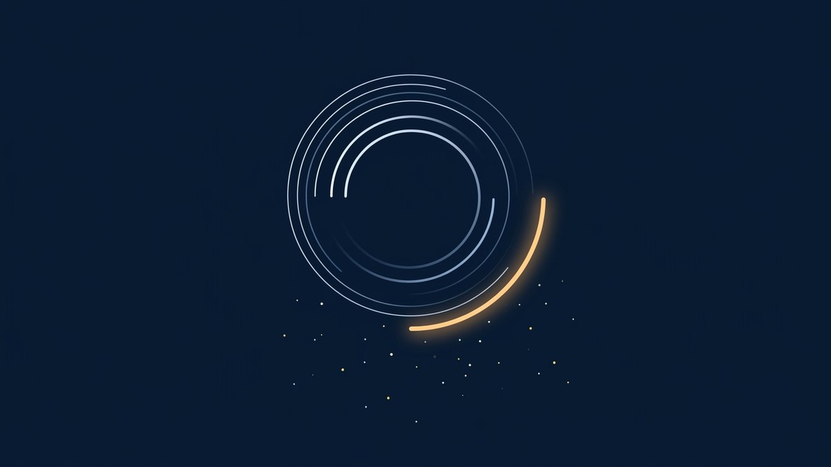 Abstract illustration of an automated overnight cycle breaking, representing an unattended WordPress major auto-update.